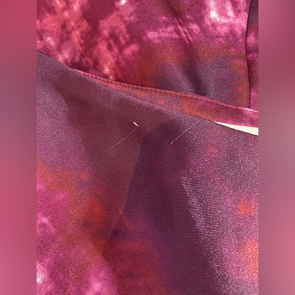 Cinq A Sept Skirts Tie Dye Scarf Hem Satin Miniskirt Size 4 - Picture 9 of 10